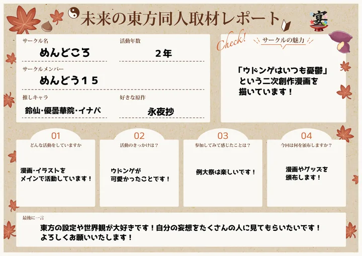 めんどころの取材レポート